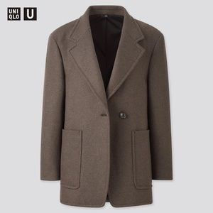 New Uniqlo U Women Wool Jersey Bland Blazer sz M